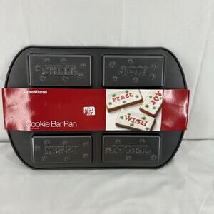 Crate & Barrel Christmas Holiday Cookie Bar Pan NEW